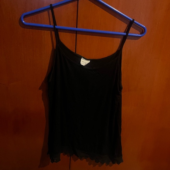Full Tilt Black Cami with Lace Hem - Picture 1 of 4